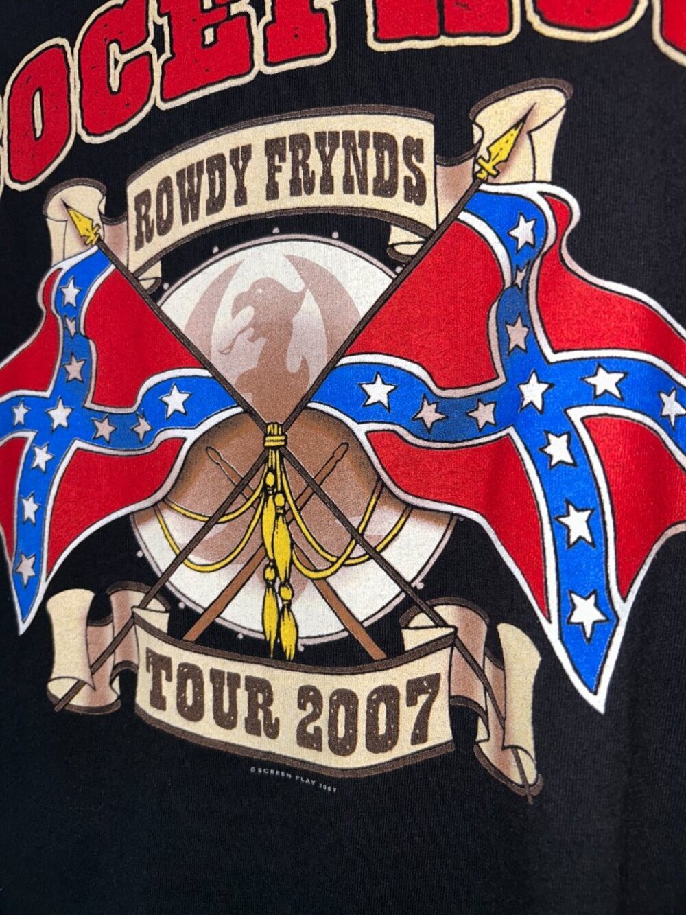 Hank Williams Jr Shirt XL Bocephus Rowdy Frynds Tour 2007 Delta Pro Weight - Picture 6 of 9